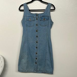 Vintage denim button up dress